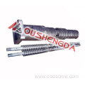 conical screw & cylinder for plastic granulator tornillo gemelo conico granulador de plastico Bausano Weber Windsor ZHOUSHAN MAN